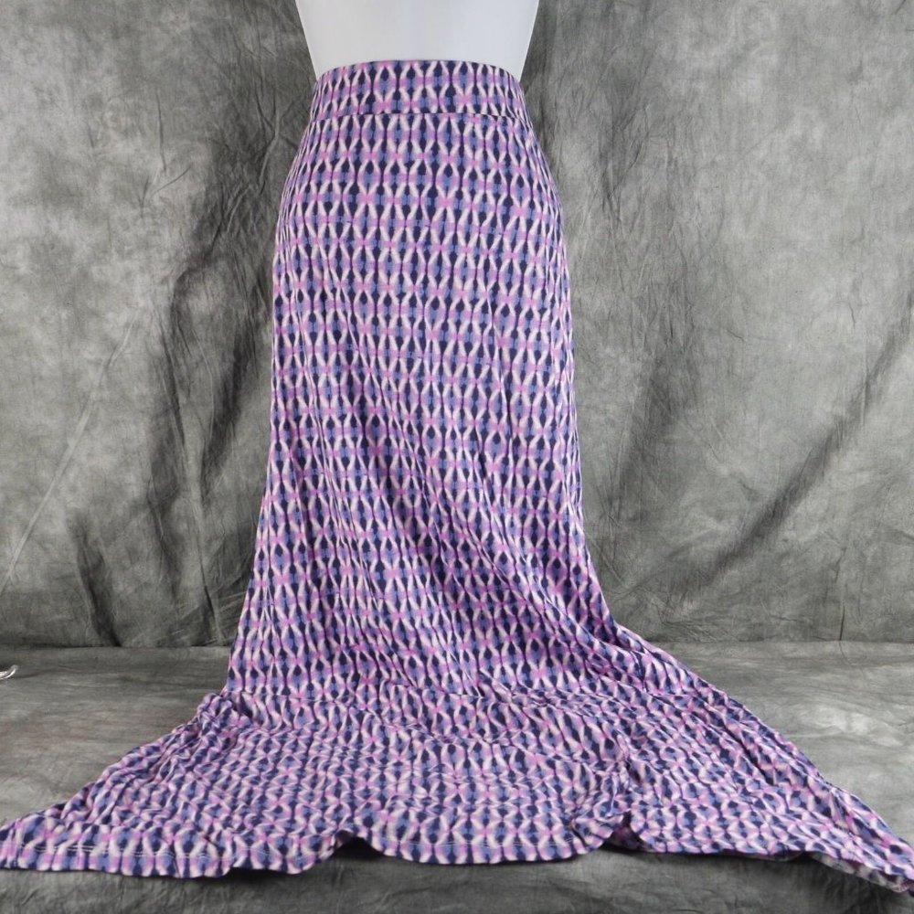 NWT Joie Soft Multicolor Geometric Flare MAXI SKIRT Women's Sizes    ANB